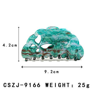 Pince à cheveux unisexe de créateur, motif papillon ajouré, bord ondulé, en demi-acétate, accessoires de mode, vente en gros, personnalisable, haute qualité - Product Image 2