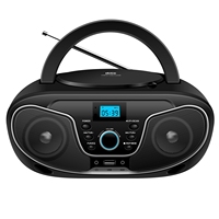 Reproductor de CD Portátil Personal, Radio FM, USB, Entrada AUX, Salida para Auriculares, Compatible con MP3, Sonido Nítido y Completo, Funciona con Corriente Alterna/Corriente Directa, para el Hogar