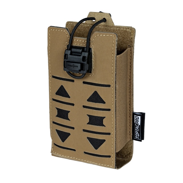 TOPTACPRO Laser Cutting 500D Nylon Ranger Green Talkie Walkie Carrier MOLLE Tactical Radio Pouch for PRC148 152 MPU5