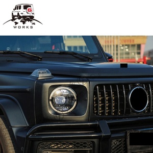 กันชนหน้าสำหรับรถยนต์ G-Class W464 ปี 2019-2024 รุ่น G63 ปี 2019  แบบ Brush <span class=keywords><strong>Front</strong></span> <span class=keywords><strong>Guard</strong></span>  พร้อมแผ่นกันกระแทกสีเงิน - Product Image 2