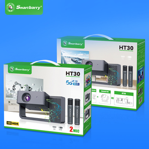 Projecteur Home Cinéma HD HT30 3D avec Double Micro Intégré pour Karaoké, Portable, pour Famille, Téléphone, Wifi, Extérieur, Android, Publicitaire - Product Image 2