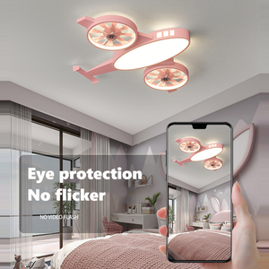 80cm 42W protection des yeux ventilateur d'<span class=keywords><strong>avion</strong></span> <span class=keywords><strong>plafonnier</strong></span> 3 couleurs télécommande <span class=keywords><strong>avion</strong></span> <span class=keywords><strong>plafonnier</strong></span> chambre d'enfants éclairage <span class=keywords><strong>lampe</strong></span> - Product Image 2