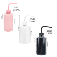 Faux-cils bleus accessoires de laboratoire, diffuseur transparent 150 500 250 1000 ML, bouteille en plastique de lavage et de rinçage pour tatouage