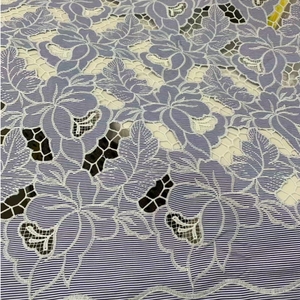 Của Người Phụ Nữ Vàng Laser Cắt Hoa Thêu Váy Áo Sơ Mi Cotton Polyester Pha Trộn Sọc Ren Vải Cho Người Phụ Nữ Ăn Mặc Quần - Product Image 2