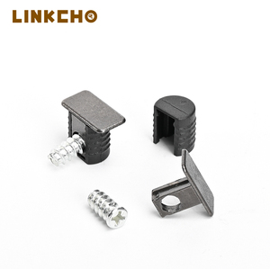 Linkcho 12mm ba-trong-một hình chữ nhật hình chữ T/bán tròn Bảng điều khiển Tủ nối Fastener Kệ hỗ trợ màu đen mạnh mẽ - Product Image 3