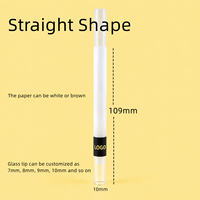 Tubes à fumer pré-roulés King Size en forme droite avec embout filtre en verre, personnalisables pour cigarettes en papier, avec étiquette enroulée