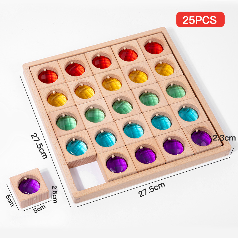25 translucent gemstone blocks-rainbow colors-28528535cm