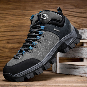 Chaussures de randonnée pour hommes, mi-hautes, imperméables, respirantes, semelle extérieure en caoutchouc, bottes de trekking d'hiver pour l'extérieur, tige synthétique, semelle intermédiaire en EVA - Product Image 1