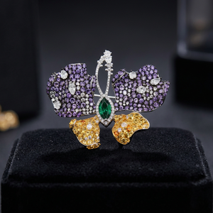 LAVINA SC28307PR Joyería de Moda, Broche de Lujo con Mariposa Delicada de Plata de Ley 925 y Circonita para Mujer, para Bodas, Compromisos y Fiestas - Product Image 3