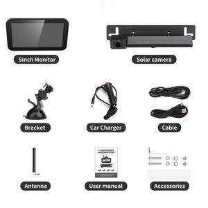 Recharge solaire étanche caméra de recul <span class=keywords><strong>sans</strong></span> <span class=keywords><strong>fil</strong></span> moniteur d'angle mort caméra de recul avec écran de 5 pouces pour camion - Product Image 4