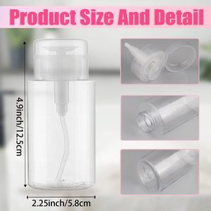 60ml 80ml 100ml 120ml 150ml <b>200ml</b> 300ml 500ml for PET Plastic Press Pump Cosmetic <b>Bottle</b> Nail Polish Remover Screen Printing - Product Image 3
