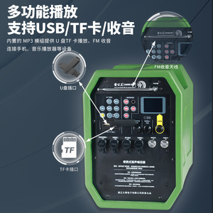 เครื่องกระจายเสียงพกพา Leigongwang Cr-949 150W DC 12V ควบคุมแบบไร้สาย สำหรับการสั่งการฉุกเฉินและการกระจายเสียง - Product Image 4