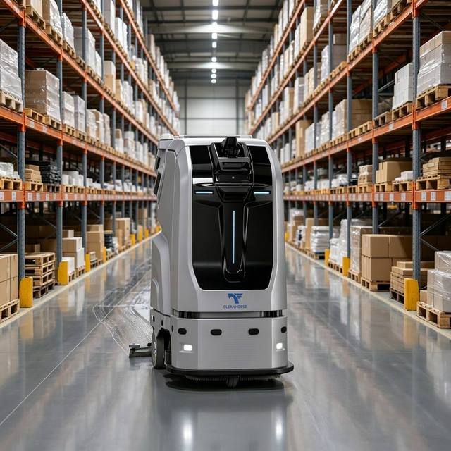 New TN70 Heavy Duty AI Autonomous Self-Propelled Floor Scrubber Robot Driverless Cleaning Machine CleanHorse for Airport