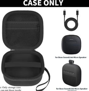 Étui compatible avec l'<span class=keywords><strong>enceinte</strong></span> <span class=keywords><strong>Bluetooth</strong></span> <span class=keywords><strong>Bose</strong></span> <span class=keywords><strong>SoundLink</strong></span> Micro 2e génération, boîte de rangement portable avec poche en filet - Product Image 3