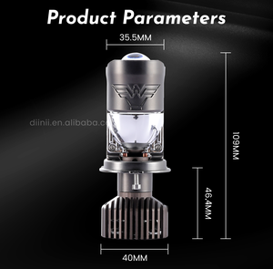 Diinii 180W Bi <span class=keywords><strong>LED</strong></span> Đèn Pha Bóng Đèn 22000Ml Phong Cách 12V Trực Tiếp H4 Mini Chiếu Điều Kiện Mới Nhôm Nhà Sản Xuất Laser Chiếu - Product Image 2