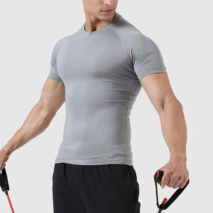 Camiseta de Gimnasio al Por Mayor, 100% Algodón, Cuello Redondo, Manga Corta, Corte Ajustado, Ropa Deportiva para Hombre - Product Image 3