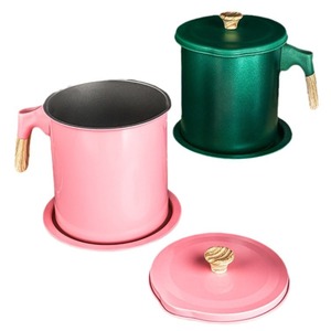 Oil Can Cylinder with Handle Clip on Lid <b>Large</b> Capacity Kitchen Storage Container Made in China - Product Image 5