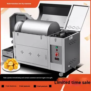 Machine de torréfaction horizontale à tambour, électrique et à gaz, pour châtaignes, arachides, graines de tournesol et produits laitiers, vente en gros - Product Image 6
