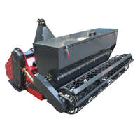 Matériel agricole : Machine de préparation du sol à attelage 3 points pour tracteur, rotoculteur, bêche rotative, enfouisseur de pierres avec semoir