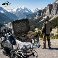 Boîte à bagages arrière pour moto en alliage résistant à l'usure, 45L, boîte à bagages rigide détachable, joint étanche pour les trajets quotidiens