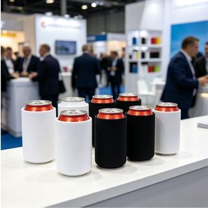 Enfriador de Latas de Neopreno con Logotipo Personalizado, Regalo Promocional, Porta Latas Plegable <span class=keywords><strong>en</strong></span> Blanco, Regalos Corporativos al por Mayor para Ferias Comerciales - Product Image 5