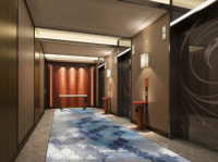 Tapis d'usine Tapis imprimé en nylon de luxe résistant au feu Tapis de couloir de couloir d'hôtel cinq étoiles de luxe