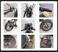 Scooter électrique à deux roues Citycoco MH3 avec batterie au lithium 60V 50AH 4000W, frein à disque CBS, moteur sans balais, numérique, capacité de charge de 200 kg