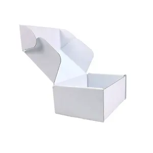 Caixa de papelão impressa do logotipo da caixa branca do papelão do correio com caixa de envio personalizado
