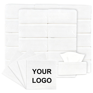 IDEA GIFT Wholesale Custom Embossed Napkins 230x230mm Eco-friendly Double Layers Virgin Wood Pulp Disposable <b>Tissue</b> Napkins - Product Image 1