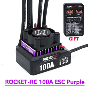 Rocket <span class=keywords><strong>RC</strong></span> 100A ESC W/CH10 động cơ 10.5t 13.5t 17.5t 21.5t Cảm biến không chổi than kết hợp 3.175mm trục cho 1/10 1/12 <span class=keywords><strong>RC</strong></span> trôi xe đua - Product Image 4
