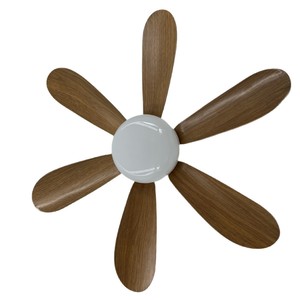Ceiling Fan Light With Wood Blades Acrylic <b>Ball</b> Lamp Remote Control 6 Blade Flush Mount <b>LED</b> Ceiling Fan - Product Image 5