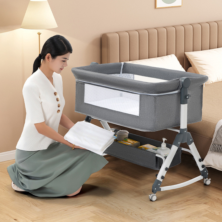 Customized All-in-One Convertible Bedside Sleeper & Newborn Crib - View 5