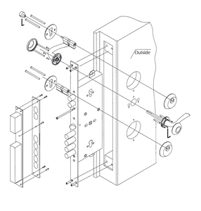 Serrure à cylindre à clé à double panneton standard, boîtier <span class=keywords><strong>de</strong></span> haute qualité en alliage <span class=keywords><strong>de</strong></span> <span class=keywords><strong>zinc</strong></span> italien, serrure <span class=keywords><strong>de</strong></span> porte en acier - Product Image 3