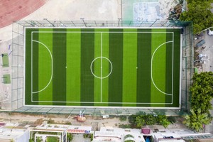 Césped Artificial de PE sin Relleno de 30 mm, Césped Sintético Resistente a los Rayos UV <span class=keywords><strong>para</strong></span> <span class=keywords><strong>Canchas</strong></span> de Fútbol Sala al Aire Libre - Product Image 5