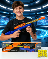 Vente en gros d'usine, pistolet à balles en EVA souple pour enfants, lanceur de jouets d'extérieur personnalisé avec 12 balles en EVA