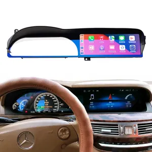 Zlh layar sentuh mobil Android 12.3 inci, Carplay Stereo mobil Auto untuk Mercedes Benz Kelas W221 W222 Dvd Mobil navigasi Radio Gps