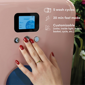 Petit lave-vaisselle autonome français, porte en plastique recyclé, haute technologie, 12+ couleurs, intégré, prise US, acier inoxydable pour la maison - Product Image 5