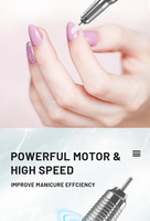 Machine à ongles électrique professionnelle 65W 35000RPM en acier inoxydable, lime à ongles de bureau pour salon de manucure et pédicure