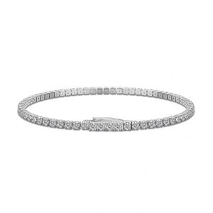 Dylam Classic Design 925 Sterling <b>Silver</b> Rhodium 18K Gold Plated 2.5mm 5A Cubic Zirconia Women Tennis <b>Bracelets</b> Jewelry <b>Bangle</b> - Product Image 1