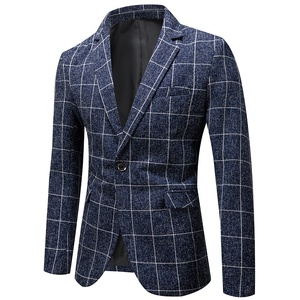<span class=keywords><strong>Blazer</strong></span> à <span class=keywords><strong>carreaux</strong></span> élégant pour <span class=keywords><strong>homme</strong></span>, coupe ajustée, idéal pour le printemps, les mariages et les occasions décontractées – Nouvelle collection en gros - Product Image 1