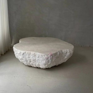 <span class=keywords><strong>Table</strong></span> basse <span class=keywords><strong>de</strong></span> luxe en <span class=keywords><strong>marbre</strong></span> naturel calcaire Pièce maîtresse <span class=keywords><strong>de</strong></span> salon artistique design moderne - Product Image 2