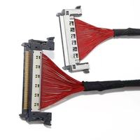 Kabel Konverter LVDS Khusus untuk Laptop & TV, 30/40Pin 2 Kanal 8 Bit Fleksibel PVC Tembaga Kabel Layar LCD