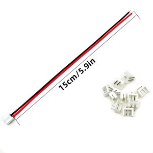10 paires de connecteurs adaptateurs à 2 broches en cuivre 24AWG 2,5 mm, câble mâle 150 mm, connecteur femelle, isolation PVC, IP67, électronique - Product Image 2