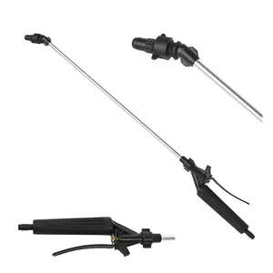 33 Inches Universal Garden Agricultural Cleaning Telescopic Aluminum Sprayer Wand Trigger Thumb Control 3/8" Barb For Knapsack