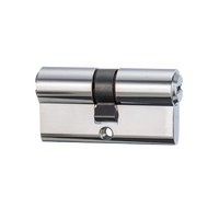 Placa cromada de perfil europeo, llave de ordenador plana de latón macizo completo, 60MM, 17*33*10mm, cerradura de puerta de aluminio, cilindro de llave plana