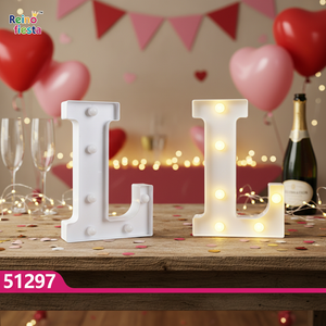 Luce Decorativa a LED Bianca a Forma di Lettera L Dimmerabile con Durata di 50.000 Ore per Eventi e Feste di San Valentino - Product Image 3