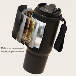 Biểu tượng tùy chỉnh Stan cup hình 25oz đôi tường thép không gỉ chân không cách nhiệt cốc cà phê cốc với <span class=keywords><strong>2</strong></span> trong 1 UỐNG NẮP - Product Image 5