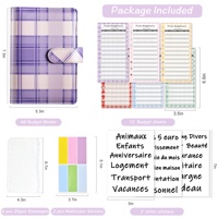 Budget créatif Planification financière Grand livre transfrontalier français Petit cahier de comptabilité à feuilles mobiles A6 frais