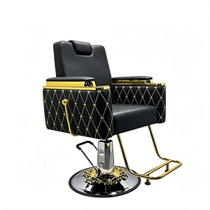 Ensemble de mobilier de salon moderne en cuir, chaises de coiffure réglables, fournitures de barbier en gros, fauteuil de barbier pour hommes - Product Image 3
