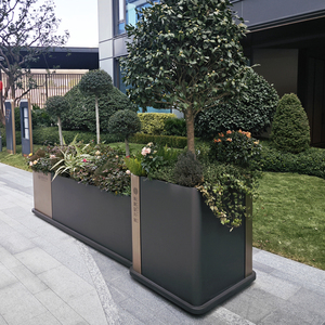 カスタマイズ可能なモダンメタル屋外プランター、シャビーシックスタイル、家庭菜園、街路庭園、大型プランター、植木鉢＆プランター - Product Image 4